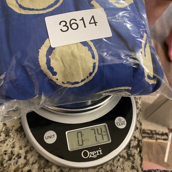 Vera Wang Lavender Label Polka Dot Wrap Dress V Neck Sleeveless Navy Gold Size 6 - Picture 11 of 11